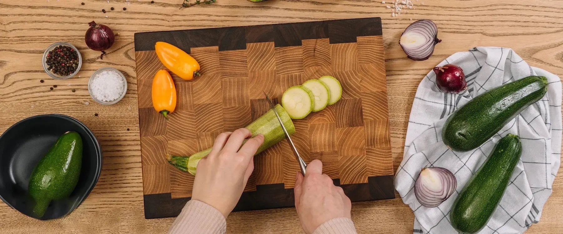 Planches à découper en bois de bout